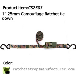 CS2503 1” 25mm Camouflage Ratchet tie down