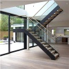 Custom Design Straight Stairs l Shape Interior Steel Wood Staircase