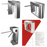Automatic pedestrian tripod turnstile