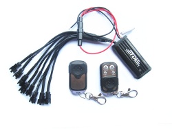 Single Color Control Box Male Plug 8 Lines Output & 2 Remotes For Motorcycle Underbody Lighting