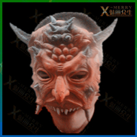 horned demon half mask carnival