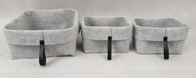 Foldable Felt Storage Basket, Felt Baskets Storage Box for Office and Household, Felt Bin