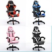 Computer chair, esports chair with adjustable lumbar support and headrest