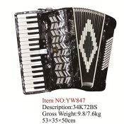 Parrot 34 Keys 72 Bass Piano Accordion With Case And Straps - 3