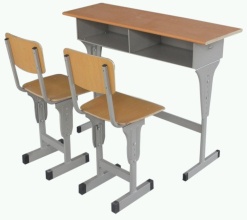cheap double student desk with chair factory sale