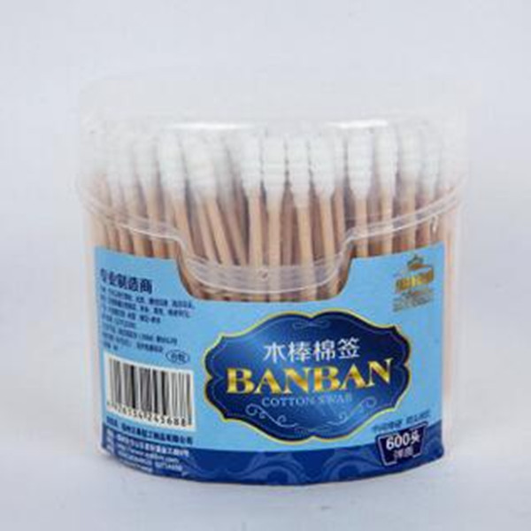 wooden stick pure cotton swab for cleaning