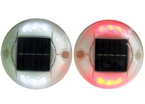 PC Material Round LED Road Reflector Solar Road Studs/LED Cat Eyes