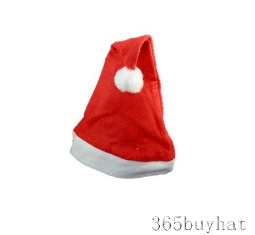 Red Christmas Hat with Wide white brim,Promotion price