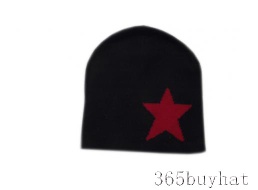 2012 Winter Hats for Men and Women,red star design Knitted Beanie Hat