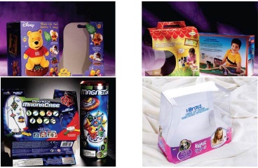 Toys packaging, color box.