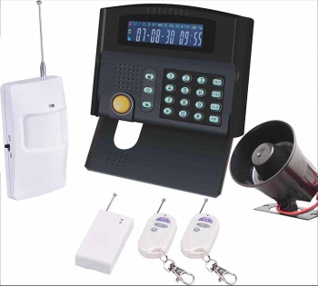 GSM alarm system with LCD