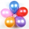 Party use latex balloon, round shape and pearlized color