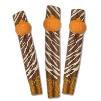 Double Chocolate Pretzel Rods with pumpkin - Set of 5