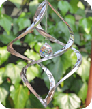 The lovely Stainless Steel Crystal Nova has a 30% lead crystal suspended in the middle.