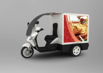 Scooter advertising trailer