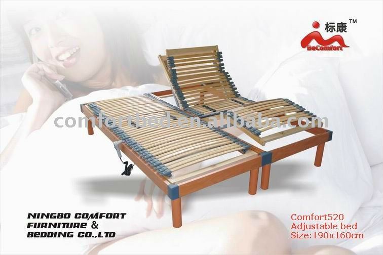 Slat electric adjustable bed with all size