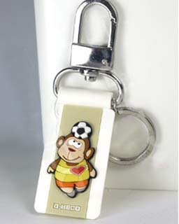 football monkey key tag