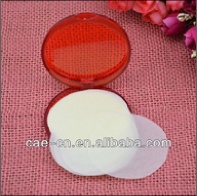 paper soap sheets to a round PS case