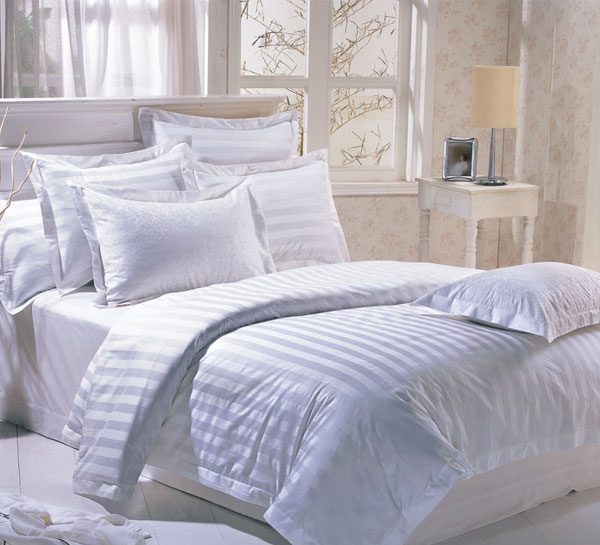 100% cotton satin hotel 4pcs bedding set