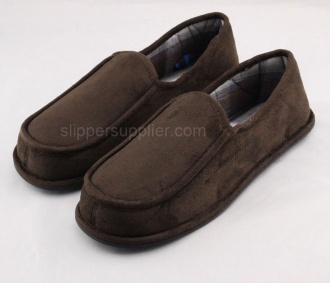 microsuede enclosed back slippers