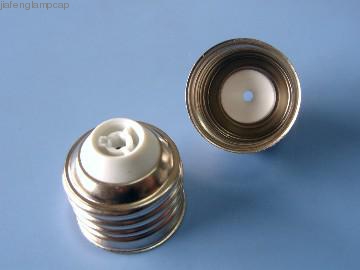 Lampholder E27 brass nickel plate solder-free