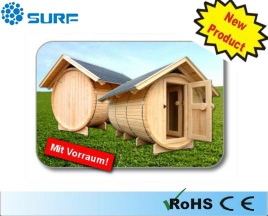 luxury cylinder shaped sauna cabin, dry sauna room
