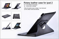 360 degree rotating leather case for Ipad 2&3/smooth case for new iPad accessories