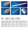 IP65 T8B fluorescent light fixture