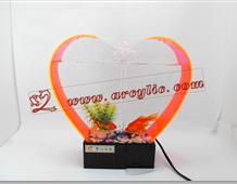 heart shaped acrylic fish tank