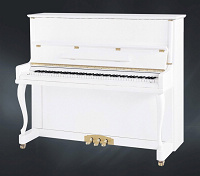 white polished 123cm upright piano AG-123W