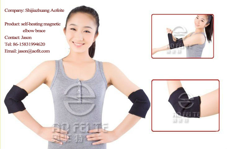 self-heating magnetic elbow brace