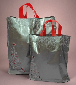 Shopping bags, die-cut handles, flexi soft loop, Handle carrier, Handy bags