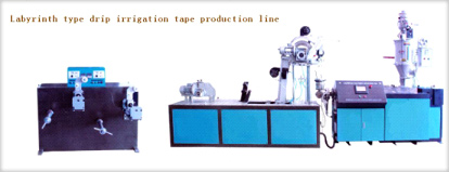Labyrinth type drip irrigation tape production line