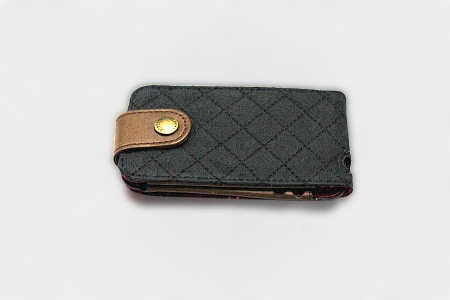 black leather case for iphone4/4s