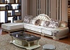 Neoclassical Leather&Fabric Corner Sofa (1078)
