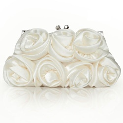 Silk With Flowers Evening Handbags/ Clutches More Colors Available