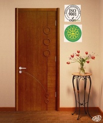Solid wooden door exterior with simple design