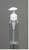 clear PET bottle come with white pump