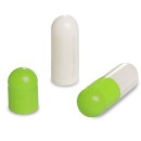 Gelatin Empty Capsules Size 2 Light Green & White