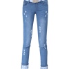 Fashion Ladys Jeans. Wholesale Poland Jeans Modern Tall Women Jeans Dark Blue Denim Zipper Watch Pocket Jeans