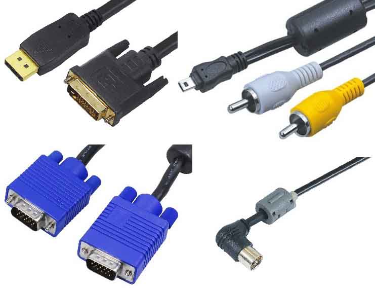 VGA cable,DC cable, AV cable,Display port cable