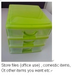 plastic handy drawer cabinet storage box pp organiser