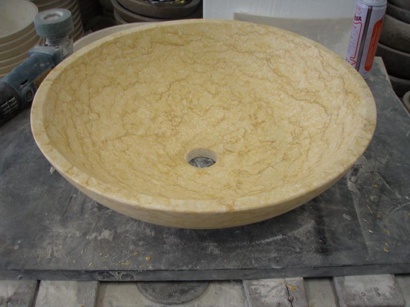 Cream Marble Vessel Sink