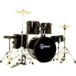 Gammon Percussion New Drum Set Black 5-Piece Complete Full Size with Cymbals Stands Stool Sticks