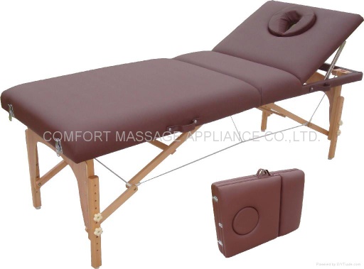 Timber massage table with adjustable backrest passed CE ROHS