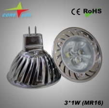 Indoor lighting of MR16 DC12V 3*1W led spotlight