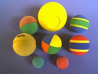colorful and round shape playing sponge balls