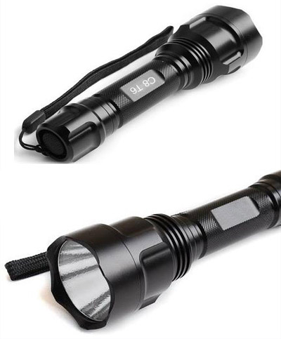 T6 1A LED cree led torch flashlight with rechargeable Lithium battery