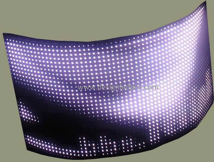 P10 Flexible LED screen 4 tiles connected