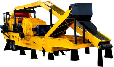 Wheel type portable crusher with capacity of 50-100t/h